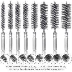 Щетка (ерш) для чистки труб, 1/4 дюйма 1 комплект из 8 штук
