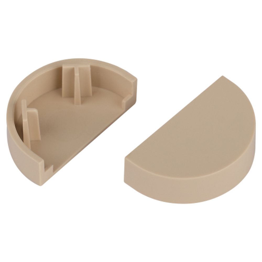 Заглушка ЭРА EC-KK-20-12-B для полукруглого кабель-канала бежевая 20х12мм 2шт/комплект
