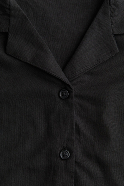 H&M Рубашка укороченная с узлом, черный