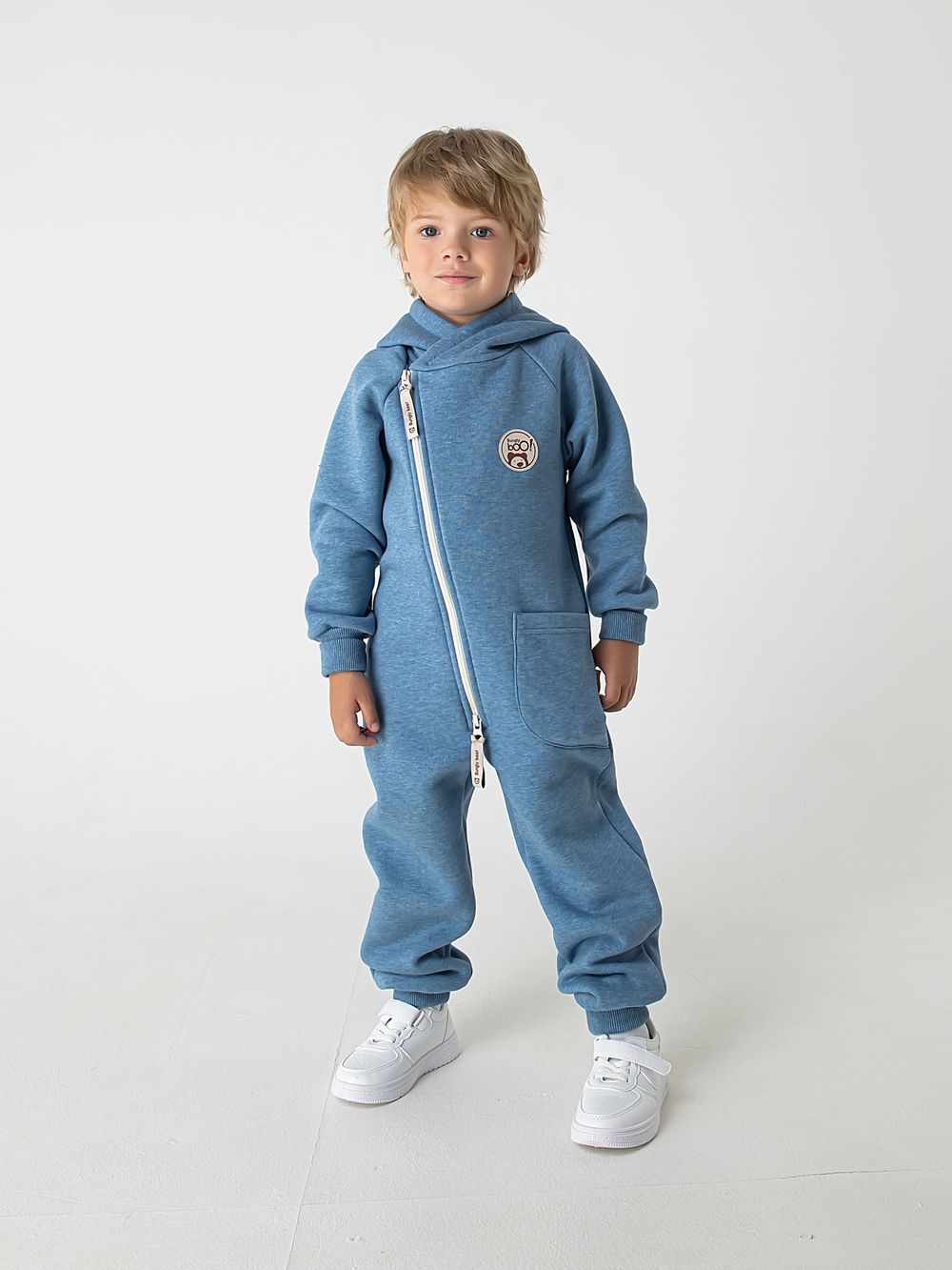 Комбинезон косуха с капюшоном "Голубика" утепленный