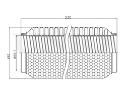 Гофра глушителя 55x230 мм WireFlex UNIO EXP-55230W
