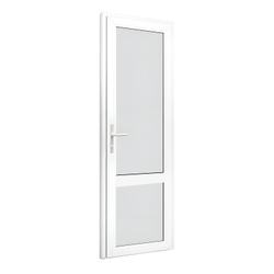 Пластиковая дверь с матовым стеклом в санузел