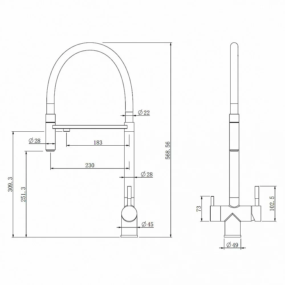 Смеситель для кухни Abber Wasser Kreis AF81141NG никель