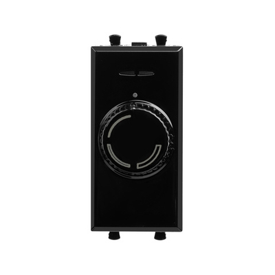 Диммер поворотный модульный, "Avanti", "Черный квадрат", 1 модуль