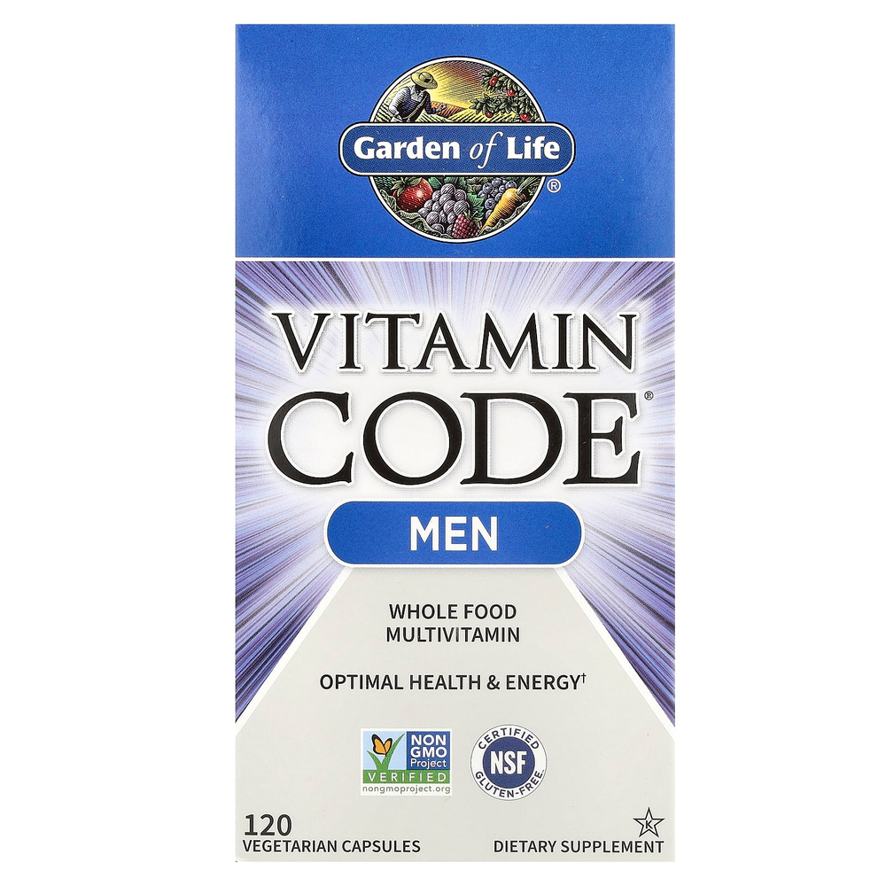 Garden of Life, Vitamin Code®, мультивитамины из цельных продуктов для мужчин, 120 вегетарианских капсул