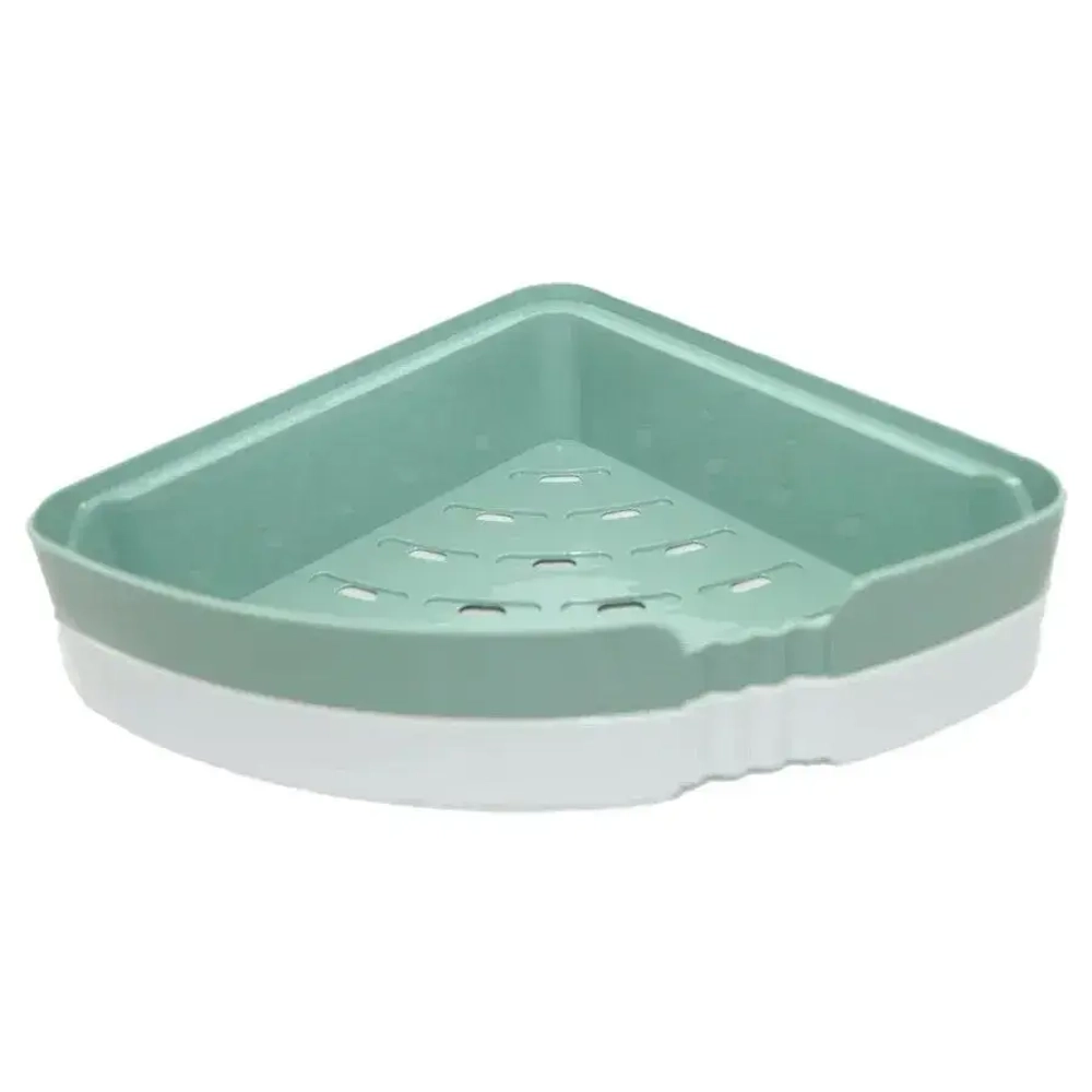 Полка многофункциональная угловая зел/бел