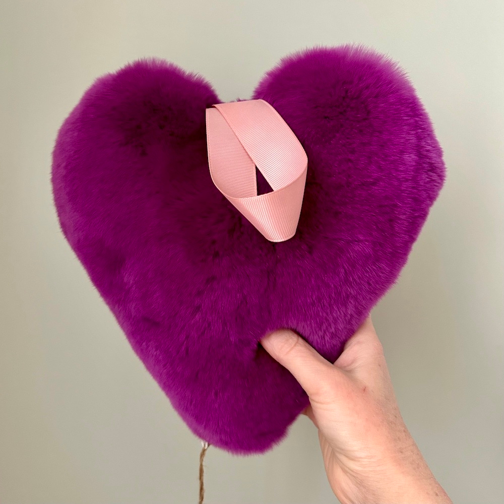 мягкое меховое сердце