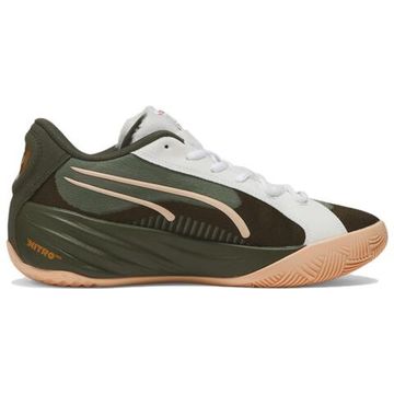 PUMA All Pro Nitro Баскетбольные кроссовки Низки по сравнению с Зелено-каричевыми яблоками.