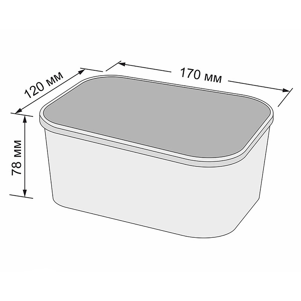 Контейнер бумажный Kraft Hot Soft 1000 мл 170х120х78 мм 1/300