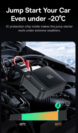 Пусковое портативное устройство бустер BASEUS 26800mAh 3000A. Jump starter. Powerbank. Buster.