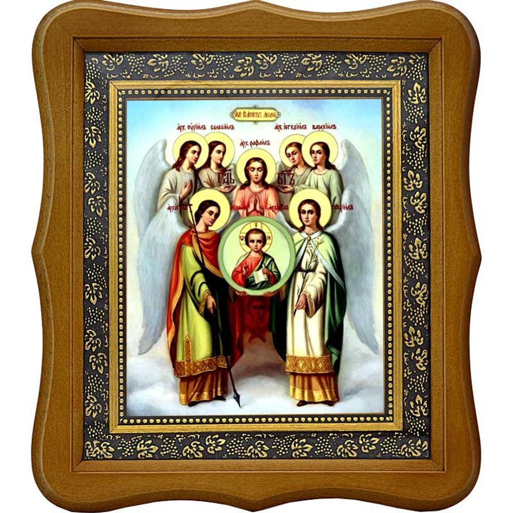 Собор Архангела Михаила и прочих Небесных сил бесплотных. Икона на холсте