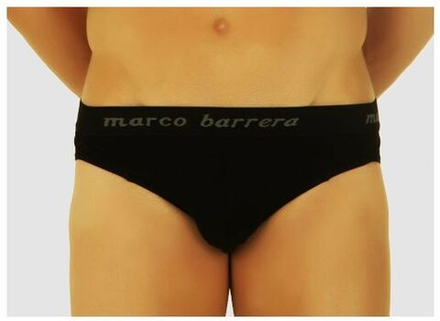 Мужские трусы брифы черные (серые)  Marco Barrera 711