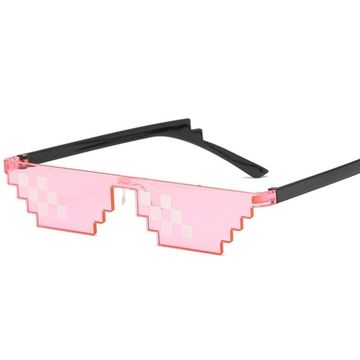 Солнцезащитные очки "Пиксели" розовые