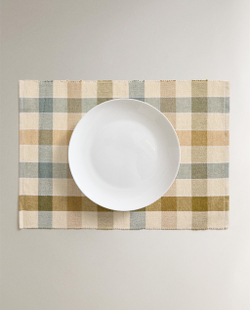 Zara Home сервировочная салфетка из хлопка, узор в полоску, 50 35 см