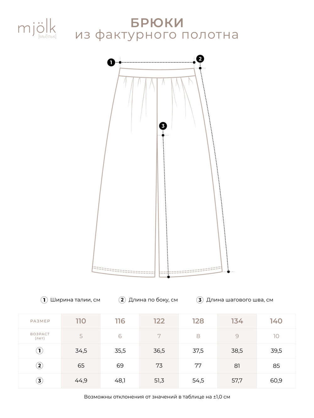 Брюки из фактурного полотна Mjölk Blue Silver