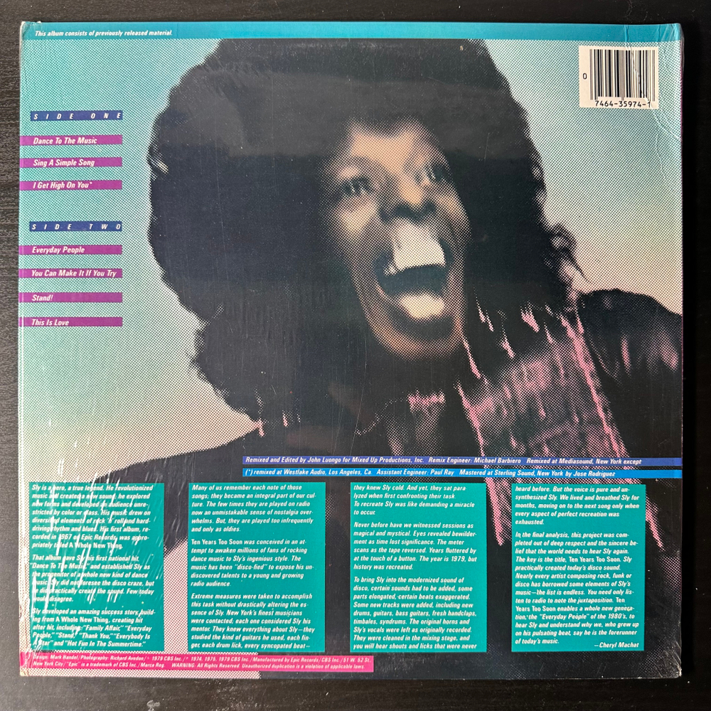 Sly Stone ‎– Ten Years Too Soon (США 1979г.)