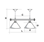 Лампа STARTBILLIARDS 2 пл. (плафоны зеленые,штанга золотая,фурнитура золото)