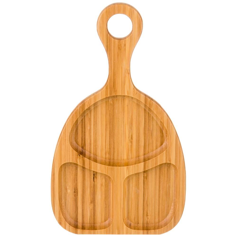 БЛЮДО ДЕРЕВЯННОЕ LEFARD "NATIVE" 3 СЕКЦИИ С РУЧКОЙ 32*18,5*2 СМ (КОР=24ШТ.)