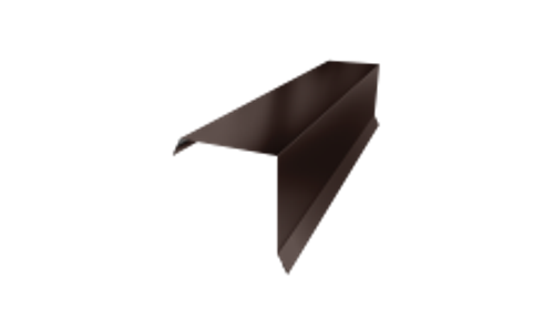 Планка торцевая под металл 100х100 RAL 8017 шоколад (2м) матовый