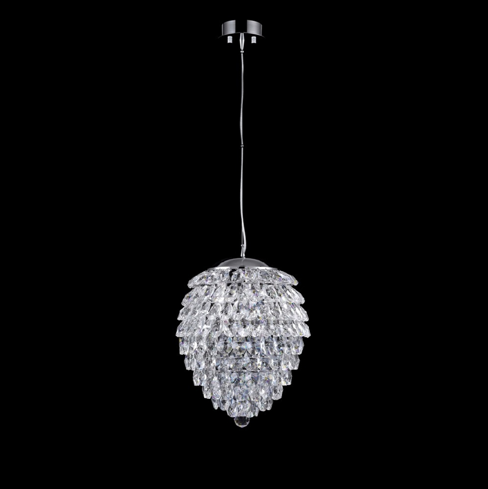 Светильник подвесной Crystal Lux CHARME SP4 CHROME/TRANSPARENT