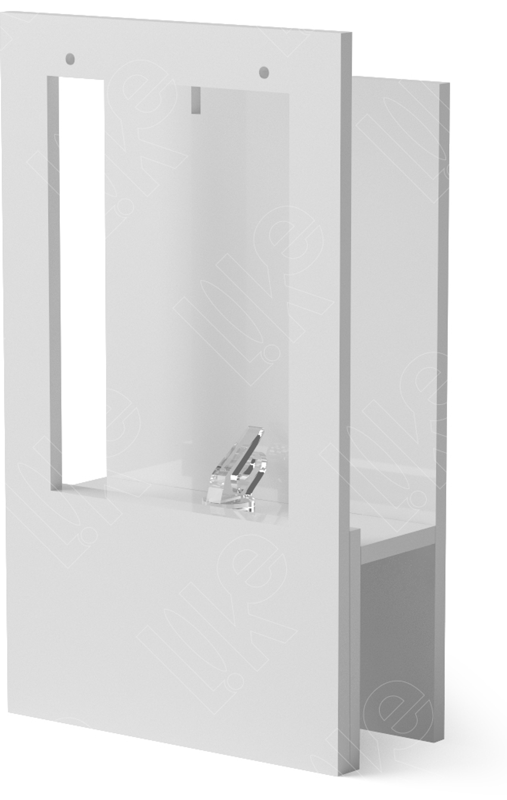 Подставка для гарнитура/окошко/зажим для кольца/2 прорези/2 отверстия/ПЭТ карман для бирки