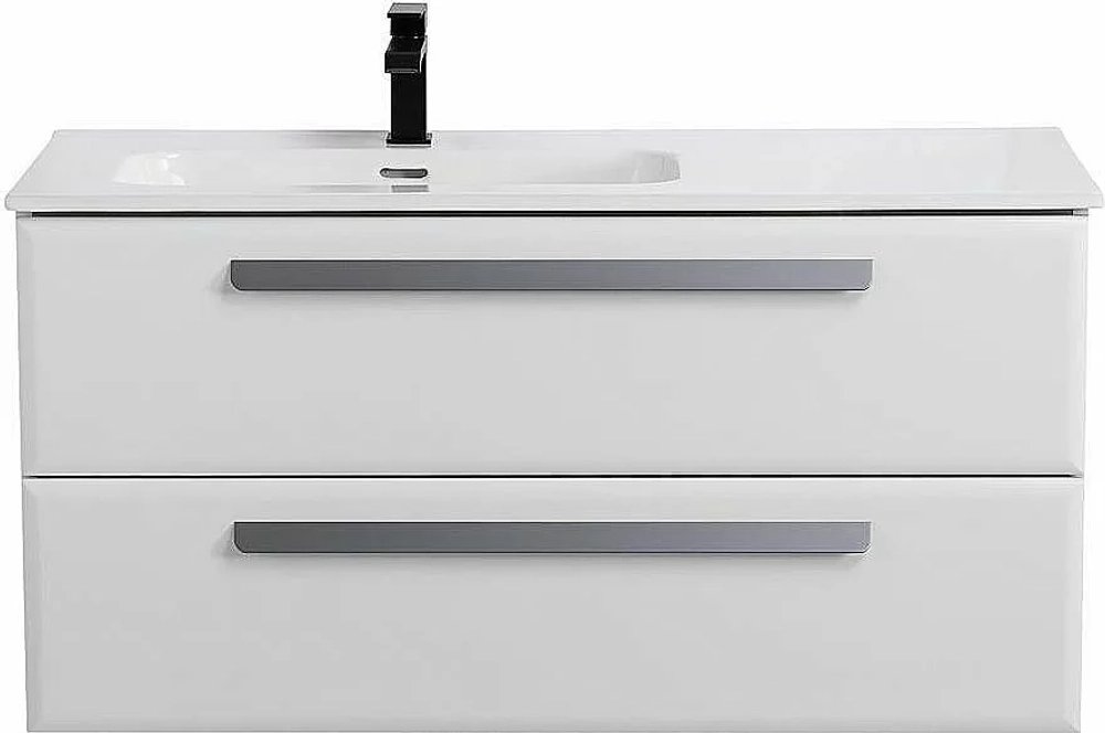 Тумба с раковиной Cezares ECO-CER-N 100 ECO-CER-N-1000-2C-SO-BL белая глянцевая левая/правая