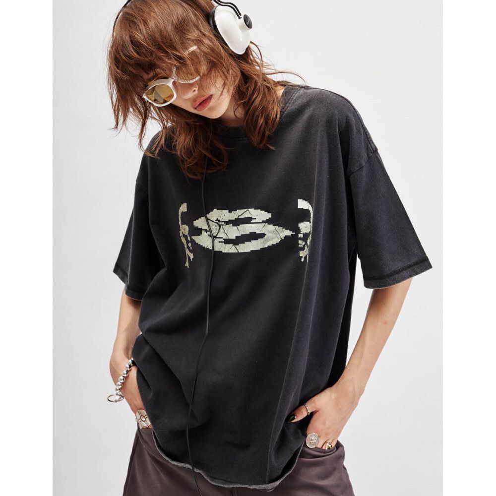 Футболка SoWhat? Head из плотного хлопка темно-серая