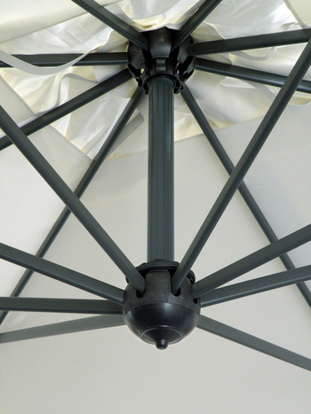 Зонт профессиональный 3х2 м Scolaro Napoli Braccio, антрацит, слоновая кость