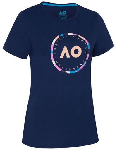 Женская теннисная футболка Australian Open T-Shirt Round Logo - navy