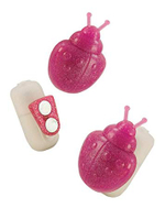 Розовый стимулятор на трусики в форме божьей коровки (Цвет: розовый)