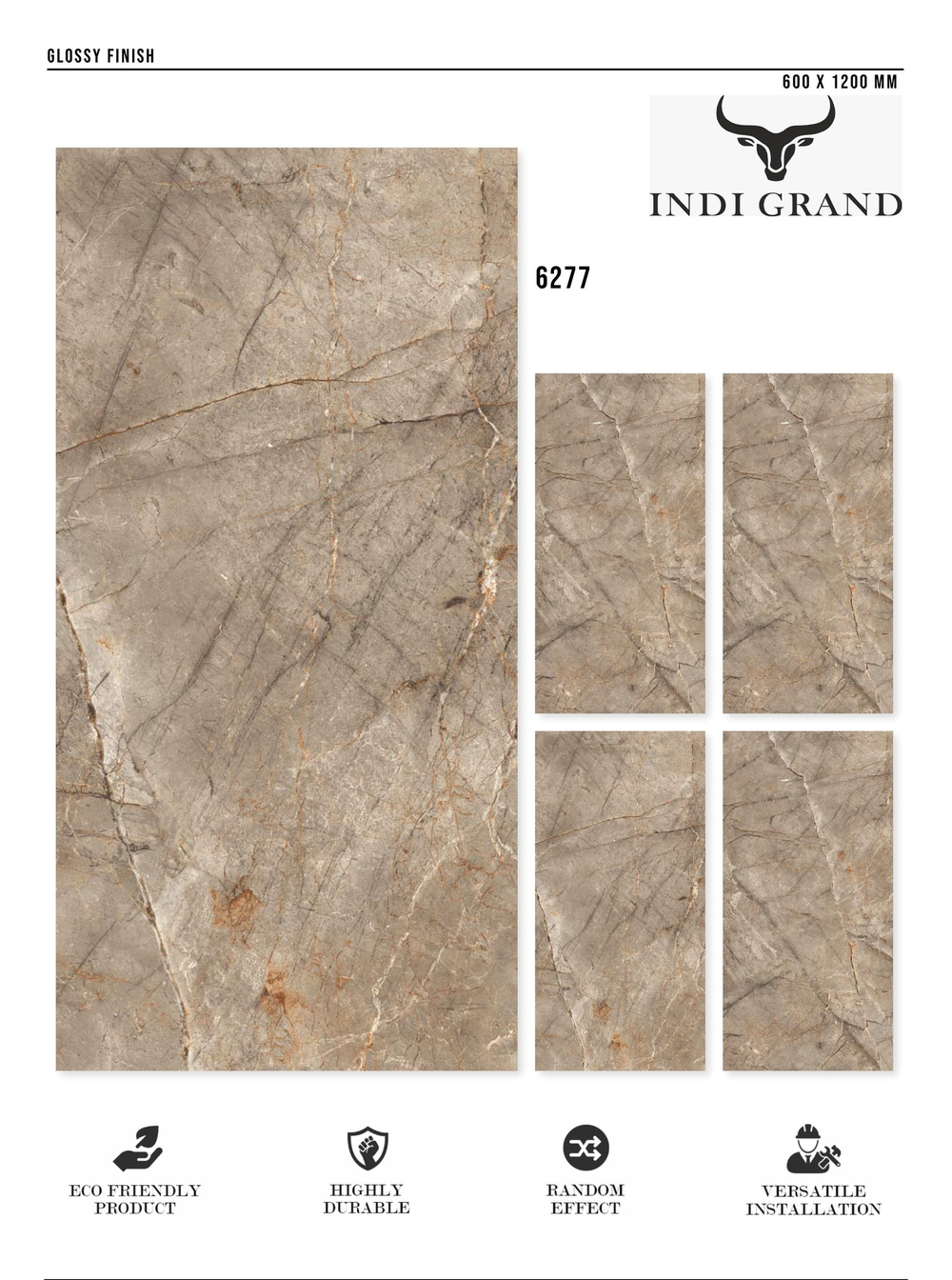 Керамогранит glossy №3 60х120, 6277
