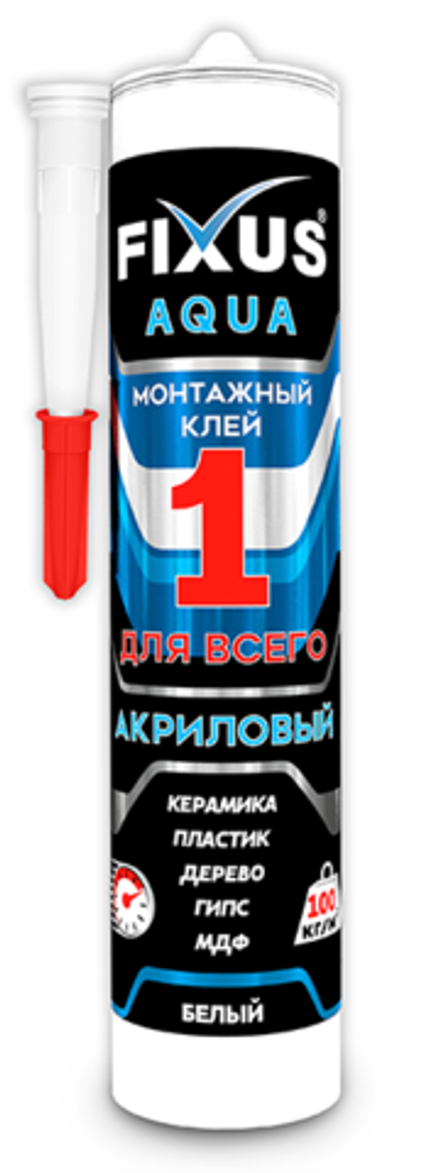 Клей монтажный Аква-100 280 мл Белый