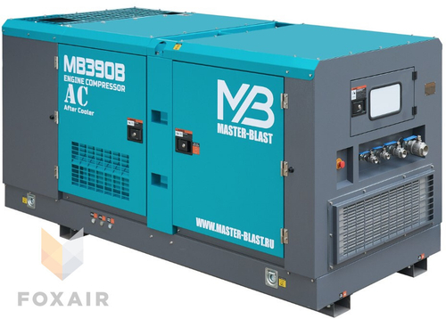 Винтовой дизельный компрессор Master Blast MB400B-7 + AC