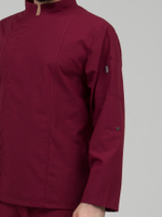 Бордовый мужской китель "Вишня" для повара и кондитера NVDesign