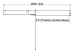 Душевая дверь Экстенза (Extenza) VDP-4EX1112CLGM, 1100/1200, вороненая сталь, стекло прозрачное