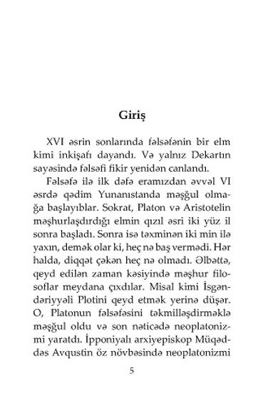 Rene Dekartla 90 dəqiqə