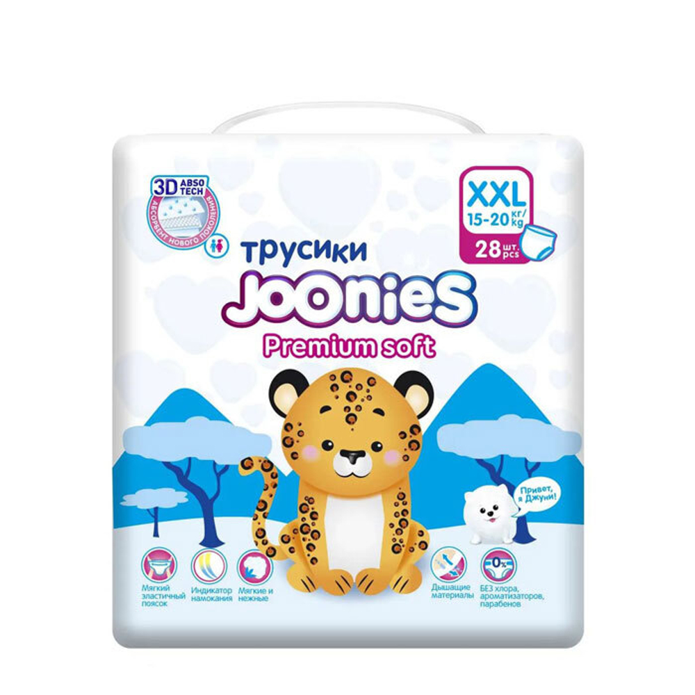 Трусики Joonies Premium soft ХХL (15-20 кг) 28 шт