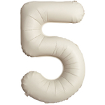 Шар фольгированный Цифра 5 101 см (Бежевый)