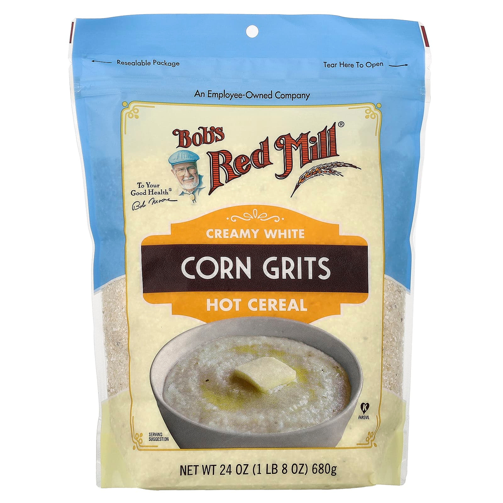 Bob's Red Mill, кремовая белая кукурузная крупа, горячая каша, 680 г (24 унции)