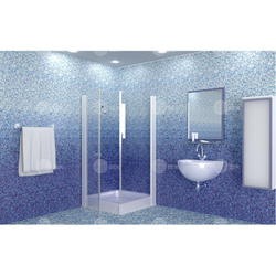 Панель ПВХ ВЕК фотопечать 3D глянец Мозаика Ультрамарин Фон 2700х250 мм