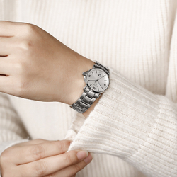 CERTINA Door Stop Collection Automatic Mechanical Movement Women"s Watch 27mm Silver Dial