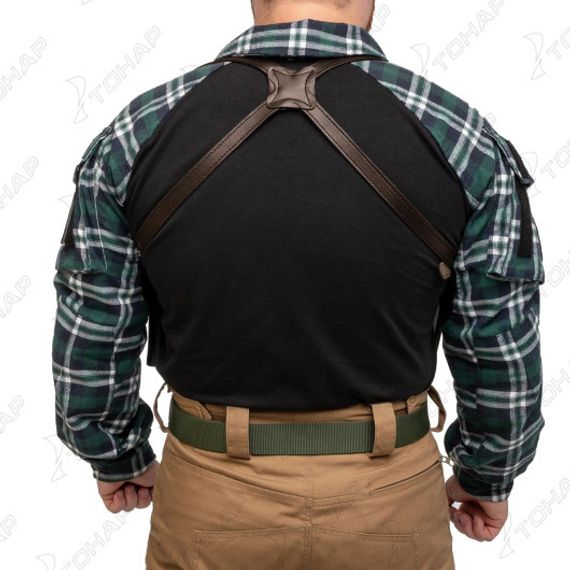 Кобура операт. под ПМ вертик. с запасной обоймой ПМ коричневая (HS-ОК-1-Нк) Helios