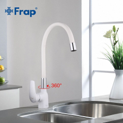 Смеситель для кухни, Frap, гибк излив, с картриджем, бел, F4453-03