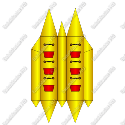 Двойной водный банан, мест для посадки 6, без усиления