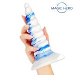 Фантазийный спиралевидный фаллоимитатор 20см Bior Toys Magic Hero MH-13005