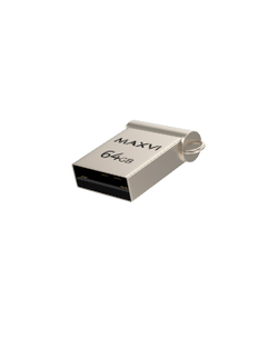Карта памяти Maxvi USB MM 64GB metallic silver (FD64GBUSB20C10MM)