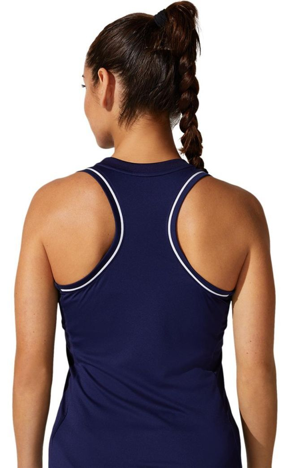 Женский топ теннисный Asics Court W Piping Tank - небесный