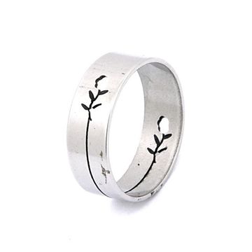 Кольцо стальное (182) "Цветок"