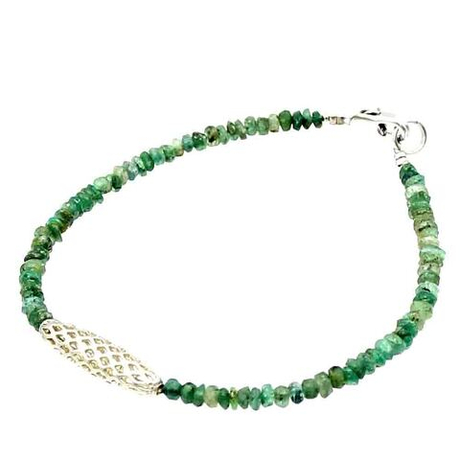 Браслет "Челночок" изумруд