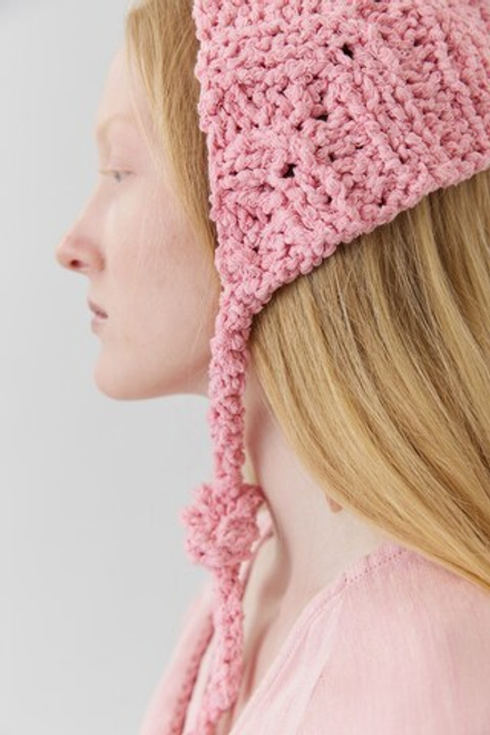 Мини-косынка из хлопка розового цвета